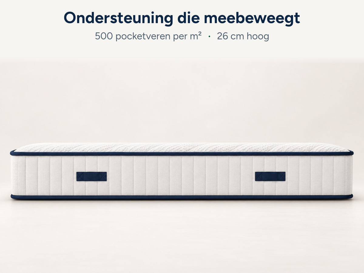 Siesta Premium Slaapbundel – Matras (26 cm dik), Beddengoed & 2 Kussens