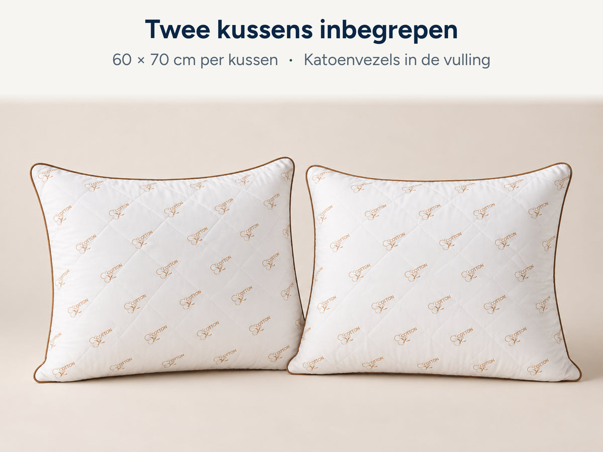 Siesta Premium Slaapbundel – Matras (26 cm dik), Beddengoed & 2 Kussens