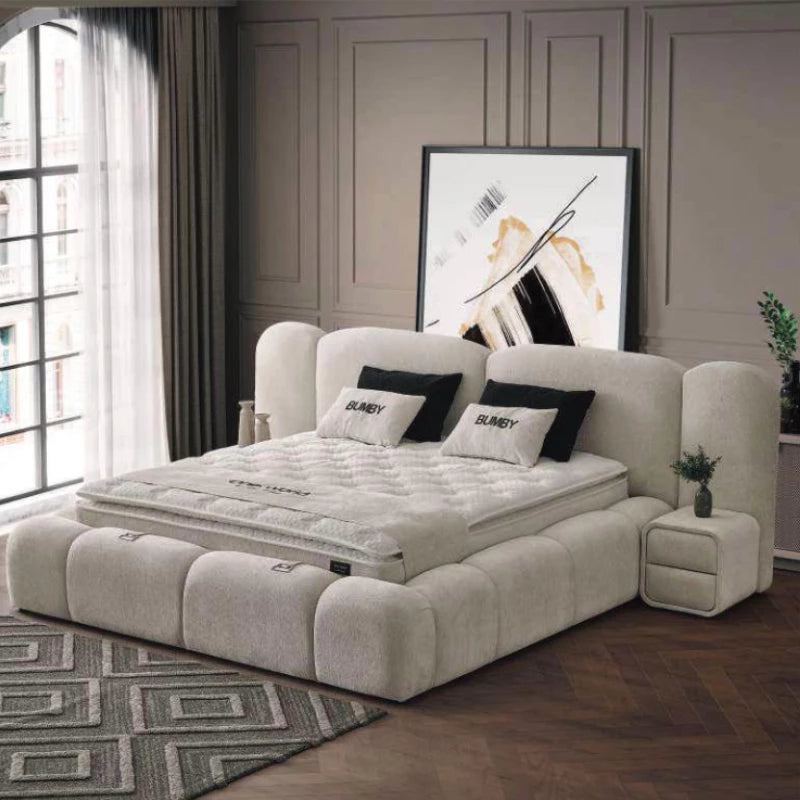 Boxspring Bumby opbergruimte + nachtkastjes + matras