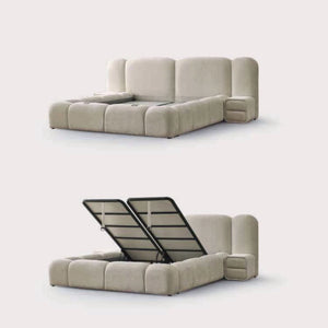 Boxspring Bumby opbergruimte + nachtkastjes + matras