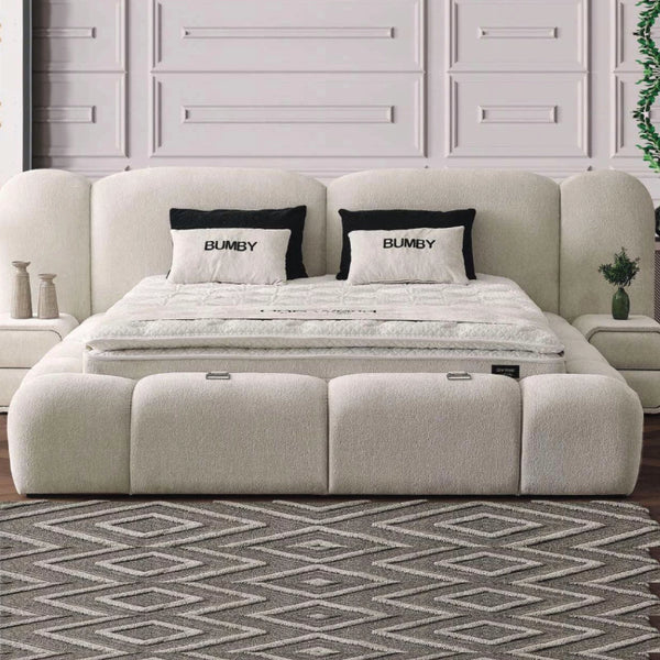 Boxspring Bumby opbergruimte + nachtkastjes + matras