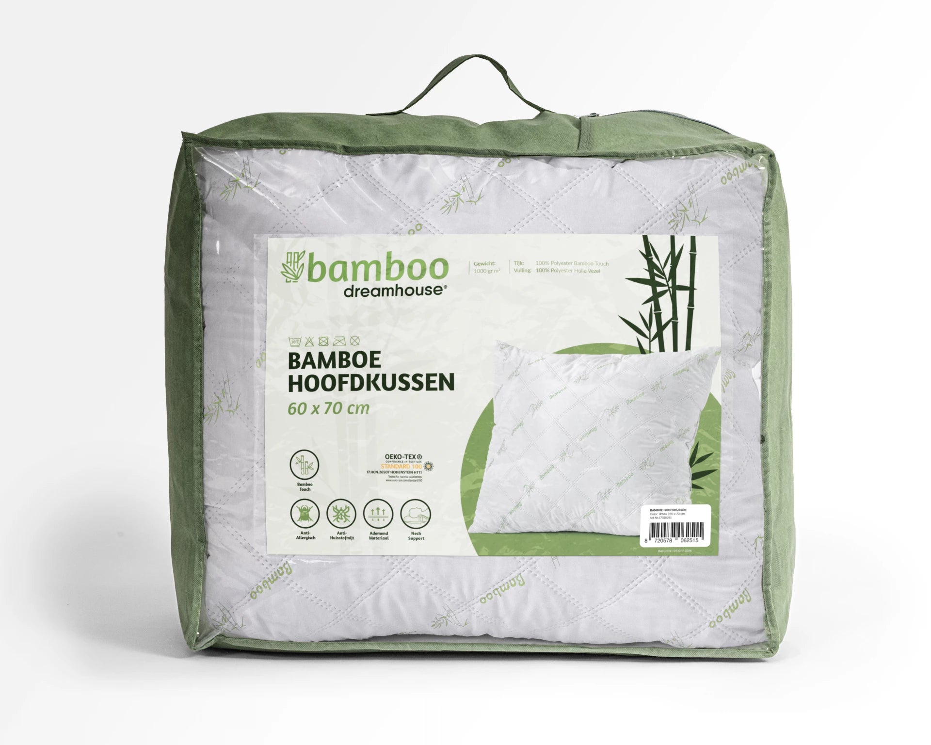 Bamboo Hoofdkussen – Zacht, Comfortabel &amp; Ondersteunend