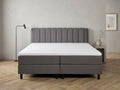 Boxspring Comfort met Opbergruimte – Antraciet – Luxe Verticaal Hoofdbord