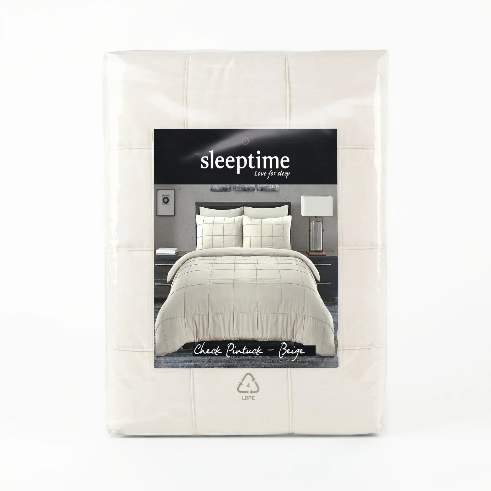 Sleeptime Fresh Check Pintuck Dekbedovertrek